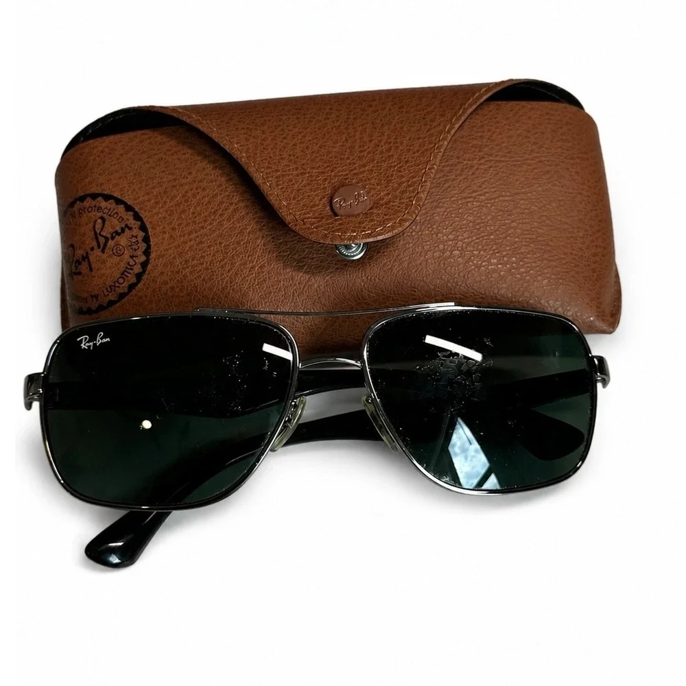 Ray-Ban Sunglasses Men Double Brow Bar Classic 60mm Metal RB3483 Gunmetal